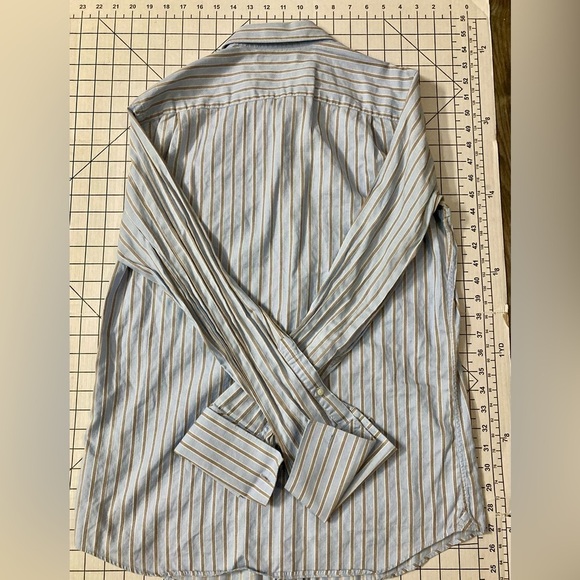 Banana Republic Men’s Medium Fitted Button Down Dress Shirt with French Cuffs - Picture 5 of 7